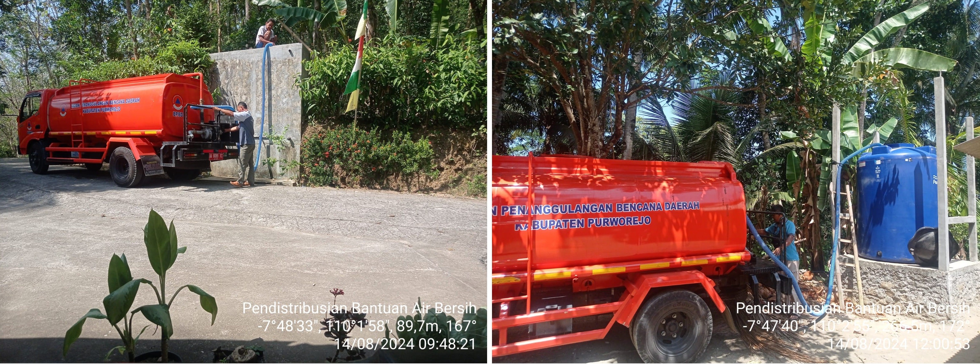 DROPING AIR BERSIH KE DESA SOKOAGUNG, KECAMATAN BAGELEN TANGGAL 14 AGUSTUS 2024