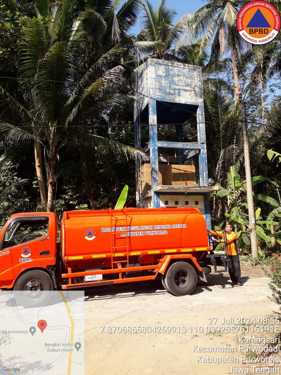 DROPING AIR BERSIH KE DESA KARANGSARI, KECAMATAN PURWODADI TANGGAL 27 JULI 2024