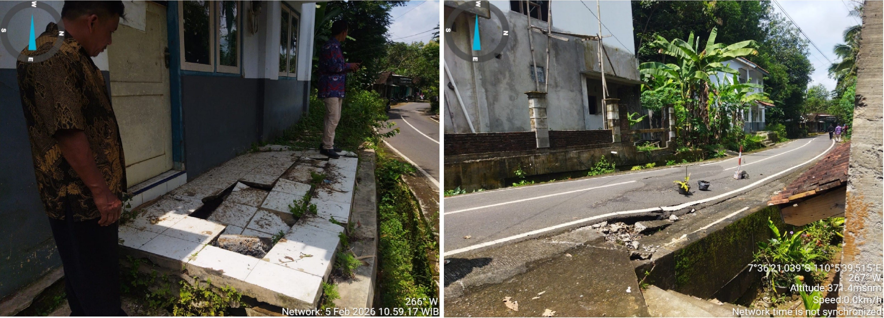 BPBD LAKUKAN ASSESMENT JALAN AMBLAS DI DESA MEDONO, KECAMATAN BENER