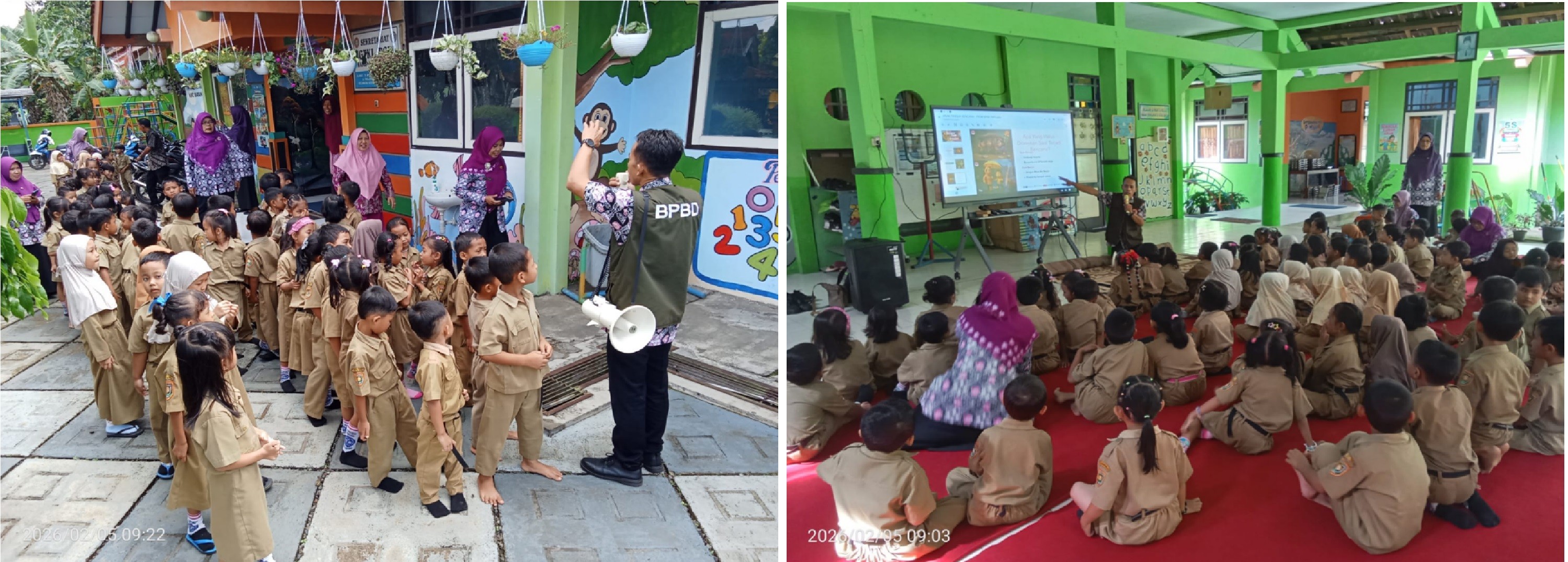 BPBD GELAR SIMULASI DAN SOSIALISASI MITIGASI BENCANA DI TK NEGERI PEMBINA, KECAMATAN BAYAN