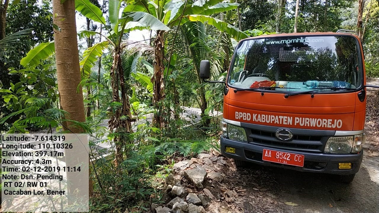 DISTRIBUSI BANTUAN AIR BERSIH HARI KE-168 DI DESA CACABAN LOR