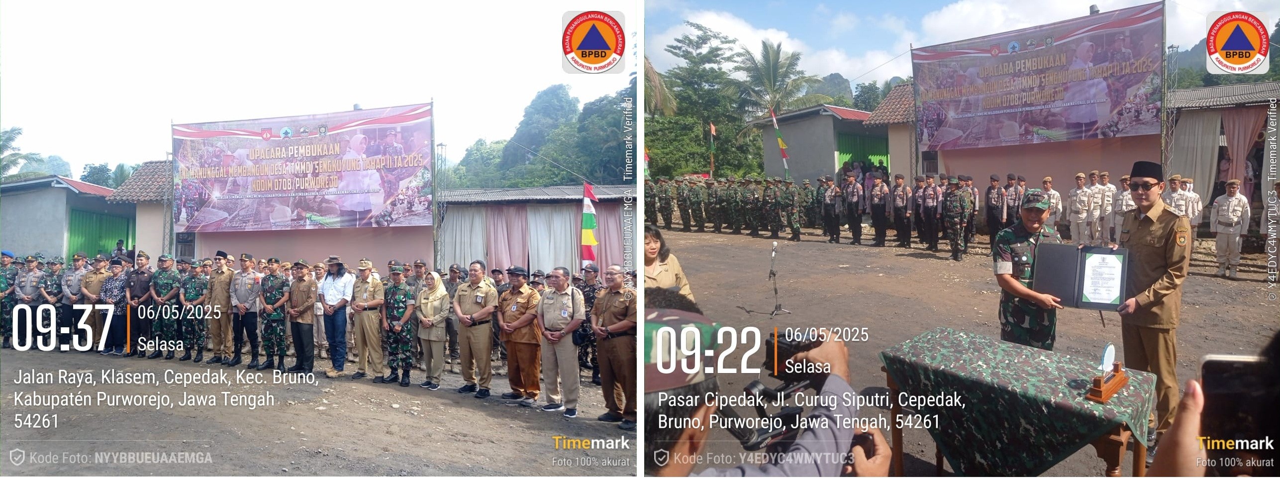 BPBD PURWOREJO MENGIKUTI KEGIATAN PEMBUKAAN TMMD SENGKUYUNG TAHAP II TA 2025 DI DESA CEPEDAK, KECAMATAN BRUNO