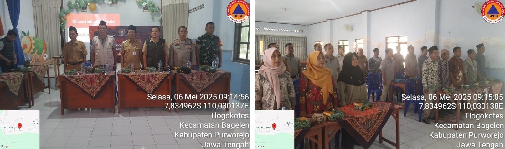 BPBD MELAKSANAKAN KEGIATAN SOSIALISASI KOMUNIKASI INFORMASI DAN EDUKASI (KIE) DI DESA TLOGOKOTES, KECAMATAN BAGELEN