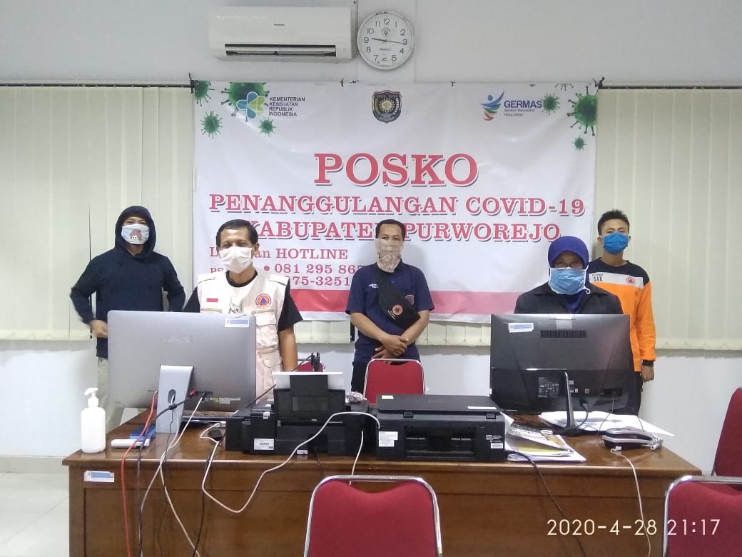 Dukungan personil di Posko Covid-19 di Dinas Kesehatan